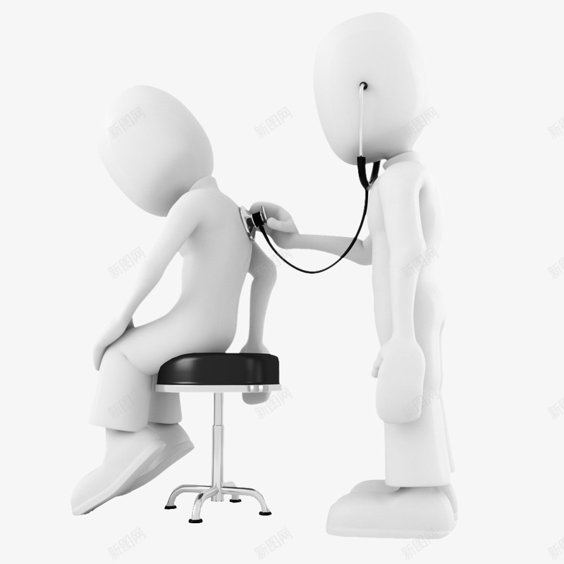 看病的火柴人png免抠素材_新图网 https://ixintu.com 3D 医生 医疗 疾病 看病 站立的火柴人 行医