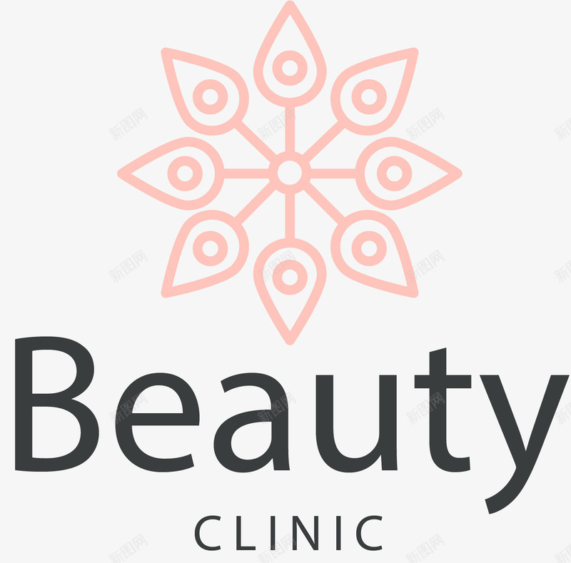 粉色美容logo图标png_新图网 https://ixintu.com logo标识 图标 粉色 美容logo设计 美容spa