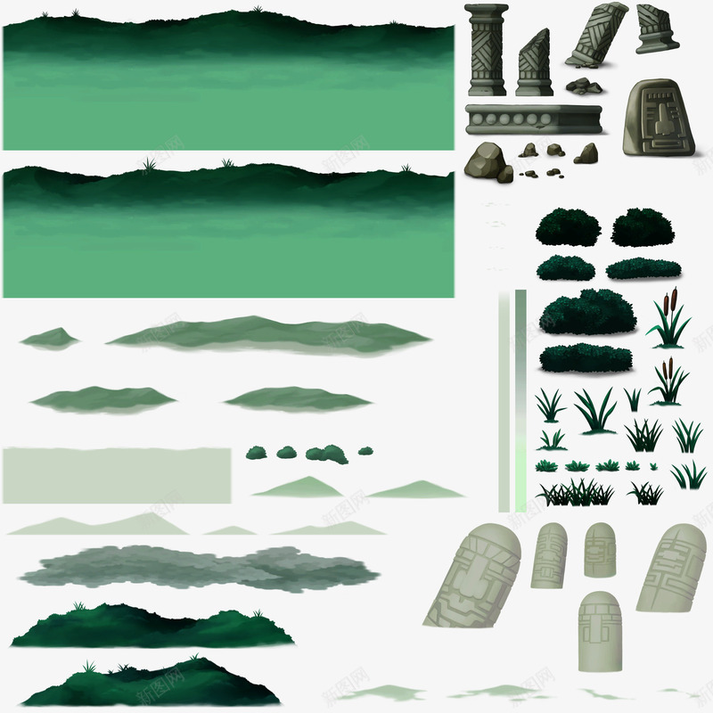 场景花瓶png免抠素材_新图网 https://ixintu.com 3D卡通宫殿 卡通 卡通树木 抽象花草 欧美建筑