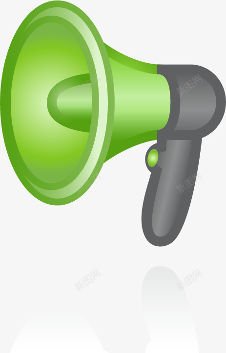 绿色喇叭图标png_新图网 https://ixintu.com UI 公告 卡通 喇叭 图标 手绘 放生器