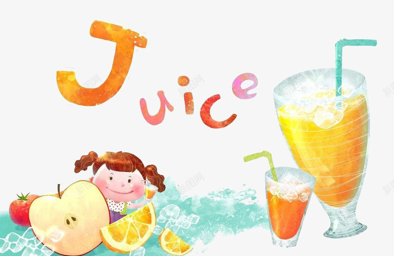 果汁png免抠素材_新图网 https://ixintu.com JUICE 卡通 夏日 手绘 饮料