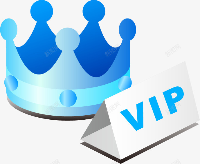蓝色皇冠png免抠素材_新图网 https://ixintu.com UI VIP 卡通 手绘 皇冠