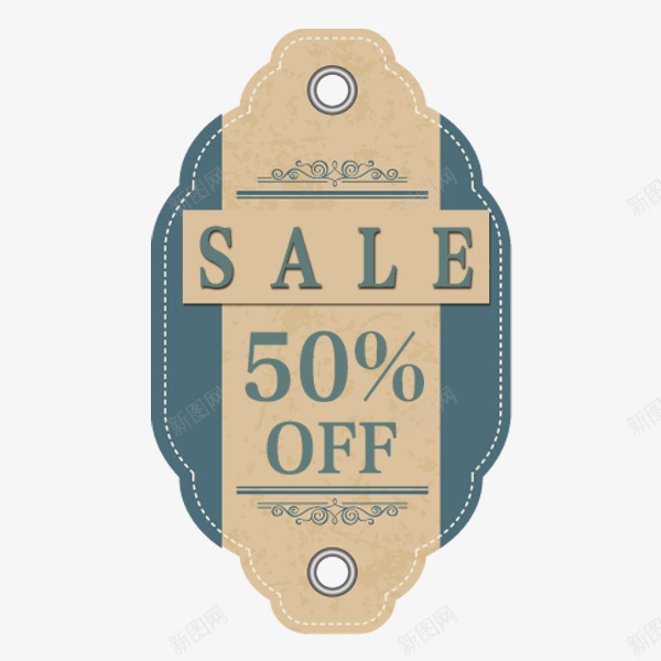 牛仔促销吊牌png免抠素材_新图网 https://ixintu.com SALE 促销标签 复古吊牌 欧式 牛仔 牛皮纹理