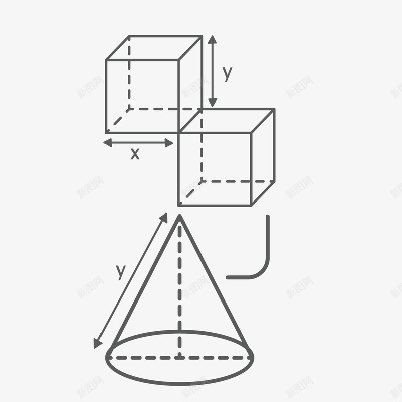 数学矩形圆锥等形状png免抠素材_新图网 https://ixintu.com ai 化学 学习 教育 数学 灰色 现代 科学 科技