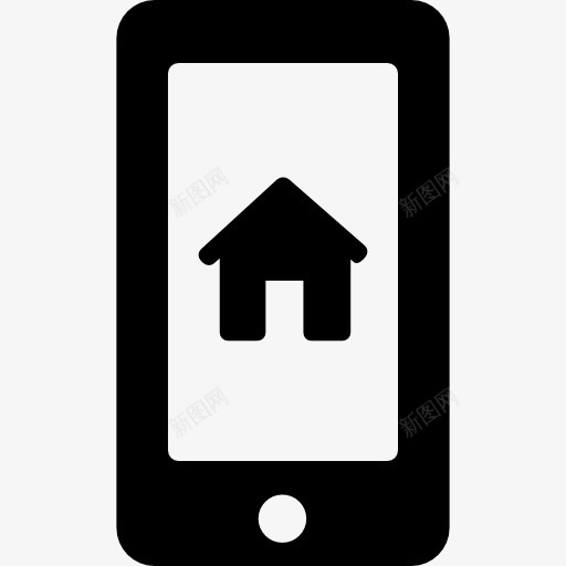 家的象征手机屏幕上图标png_新图网 https://ixintu.com 家 屏幕 工具 工具和用具 手机 手机屏幕展示图 电话机 象征