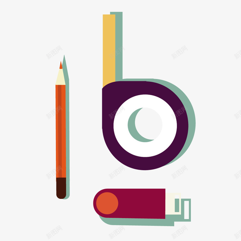 学习办公工具png免抠素材_新图网 https://ixintu.com 书桌 书桌桌面 办公 学习 教育 桌面