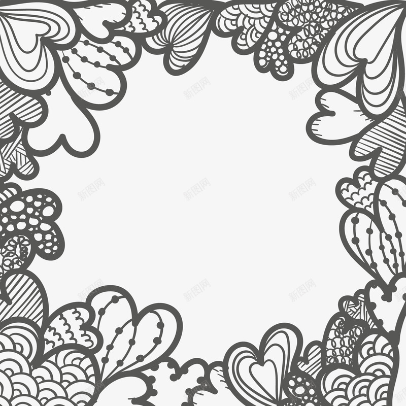 框架的心png免抠素材_新图网 https://ixintu.com AI ai 情人节 架 浪漫 爱 画心 白色 边境