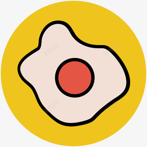 餐饮图标卡通鸡蛋煎蛋png_新图网 https://ixintu.com 厨具图标 厨房剪影 厨房素描 煎蛋 酒店 餐桌矢量图 餐饮素材 鸡蛋