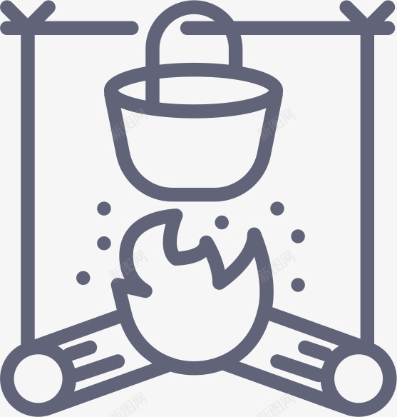 户外炉子OutlineSmashicons图标png_新图网 https://ixintu.com Outdoor Stove 户外 炉子