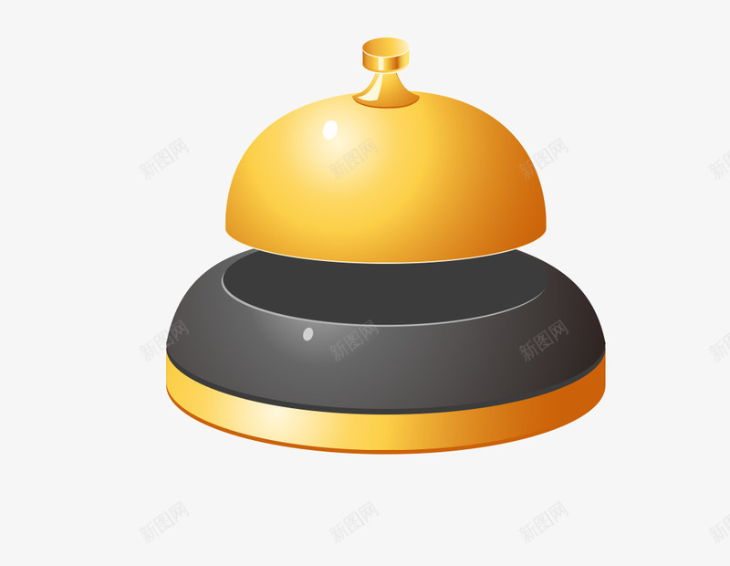 卡通按铃png免抠素材_新图网 https://ixintu.com 卡通 酒店 酒店用品 铃铛