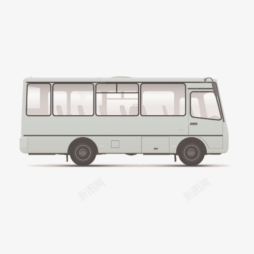 卡通汽车png免抠素材_新图网 https://ixintu.com 公共汽车 卡通汽车 灰色 载人 运输工具 速度快