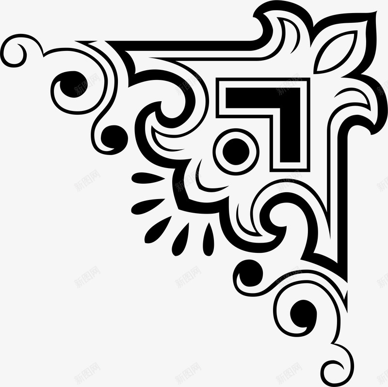 传统花边角花底纹png免抠素材_新图网 https://ixintu.com 外框 底纹 花框 花纹 花边 角花 边框 边角角框