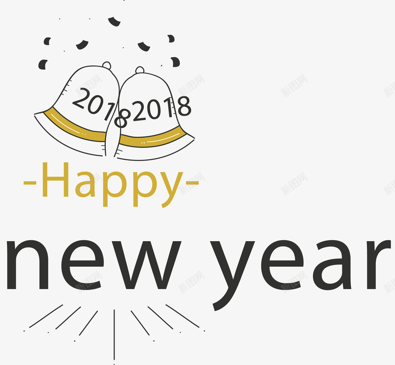 2018新年标签png免抠素材_新图网 https://ixintu.com 018 2018标签 2铃铛 卡通手绘新年标签 卡通手绘铃铛 手绘标签 新年标签 新年标签矢量图 标签设计
