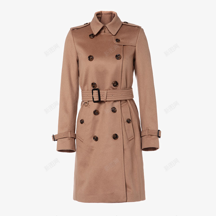 驼色女士纯棉双排扣束腰风衣png免抠素材_新图网 https://ixintu.com BURBERRY 博柏利 双排扣 束腰风衣 驼色女士纯棉