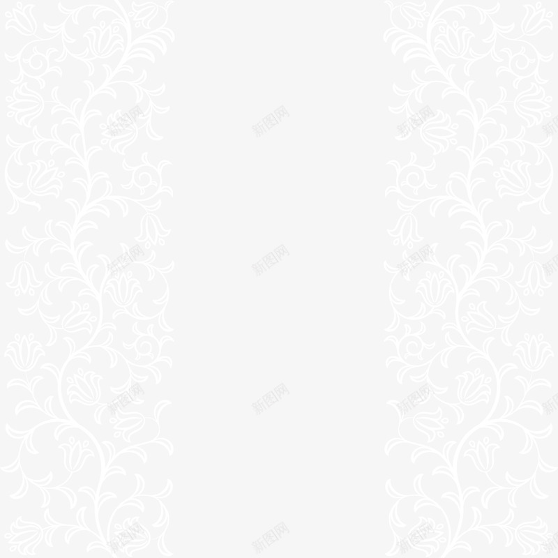 白色清新花纹框架png免抠素材_新图网 https://ixintu.com 图案 框架 清新 白色 花纹 边框纹理