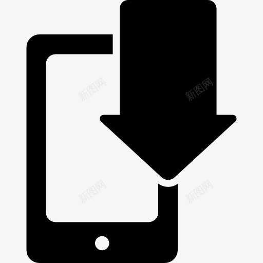 手机符号图标png_新图网 https://ixintu.com 下载 向下箭头 工具 手机 电话 界面 符号