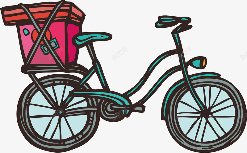 自行车出游png免抠素材_新图网 https://ixintu.com 共享单车 自行车 送货 骑行