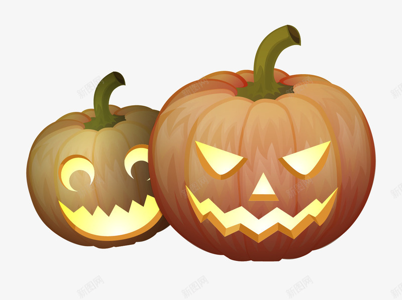 万圣节元素png免抠素材_新图网 https://ixintu.com HALLOWEEN西方鬼节南瓜设计元素 万圣节HAPPY