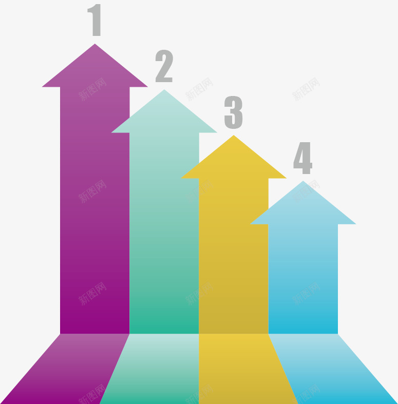 彩色上升箭头矢量图ai免抠素材_新图网 https://ixintu.com 上升箭头 免扣png素材 免费 免费png素材 彩色目录 步骤 矢量图