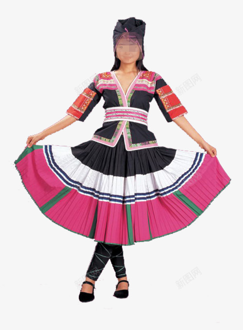少数民族瑶族展开的裙子服装png免抠素材_新图网 https://ixintu.com 少数民族 展开的裙子 服装 特色衣服 瑶族 瑶族人物形象