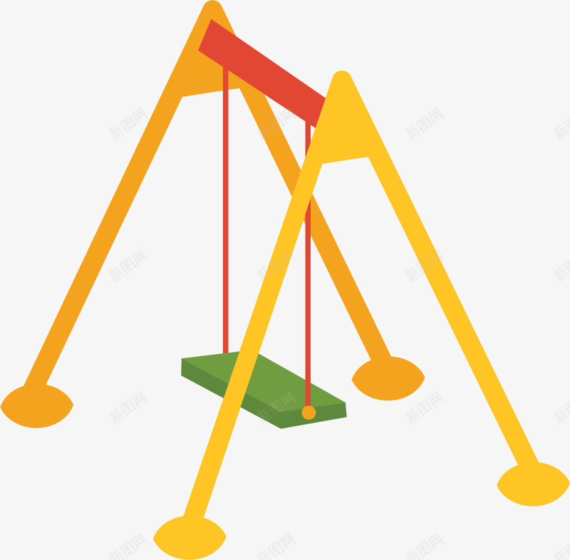 游乐场黄色立体秋千png免抠素材_新图网 https://ixintu.com 6月1号 儿童节 六一节 游乐场 玩耍 立体秋千 童趣 黄色气球