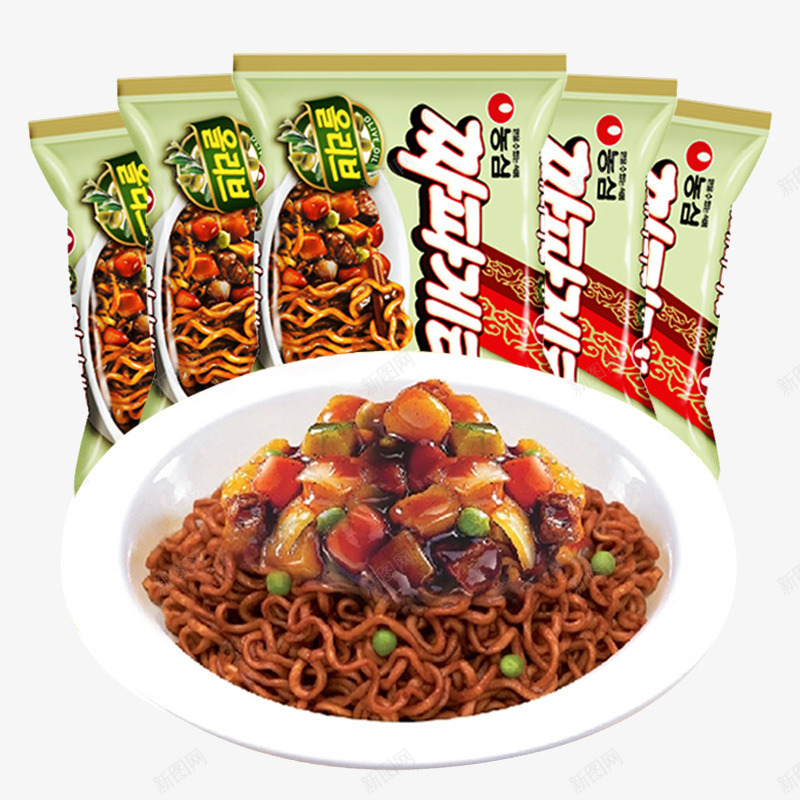 韩国特色杂酱面png免抠素材_新图网 https://ixintu.com 产品实物 速食 面食