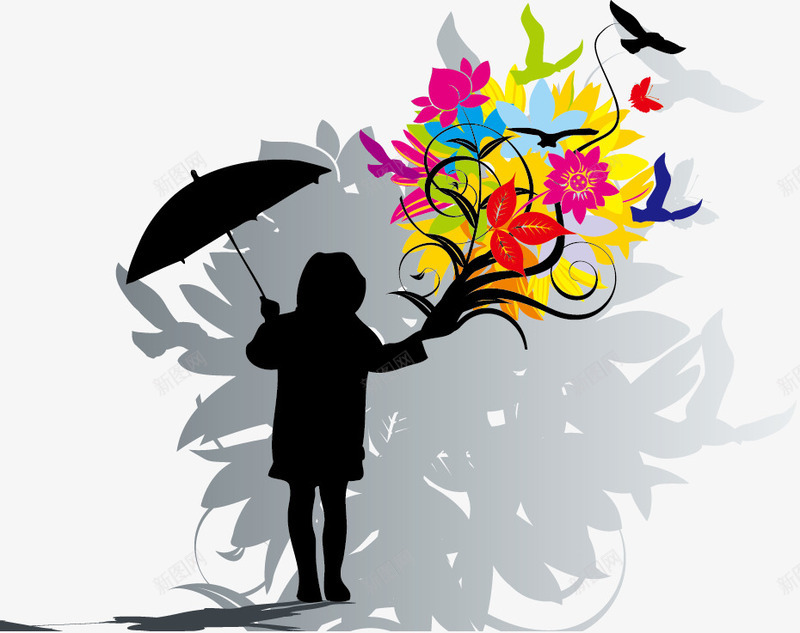 雨中盛开插图png免抠素材_新图网 https://ixintu.com 花开