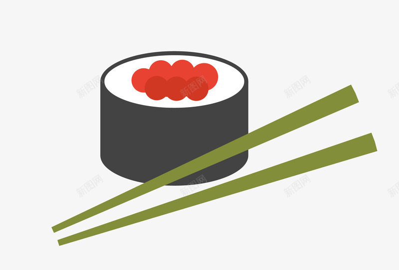 寿司筷子矢量图eps免抠素材_新图网 https://ixintu.com 吃饭 寿司 矢量素材 筷子 进食 食物 矢量图