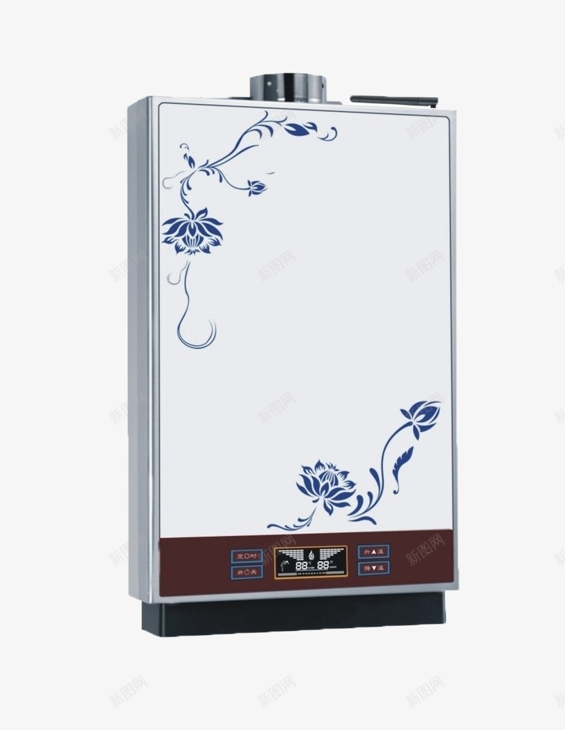 产品实物热水器png免抠素材_新图网 https://ixintu.com 小家电 有花纹 白色