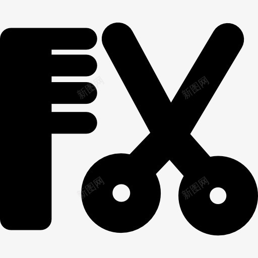 剪刀和梳子图标png_新图网 https://ixintu.com 剪刀 梳子 理发 美发沙龙