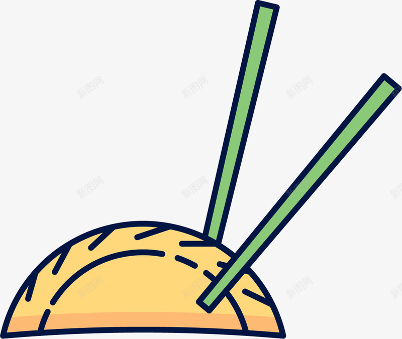 筷子饺子png免抠素材_新图网 https://ixintu.com 卡通 水饺 水饺卡通 水饺速写 筷子 饺子