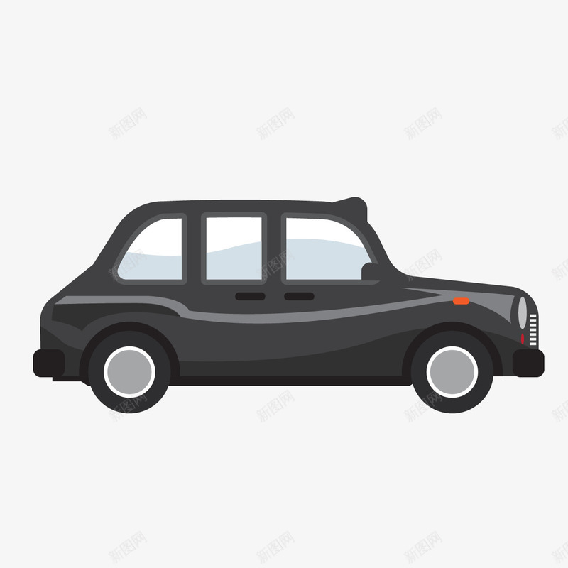 黑色商务车png免抠素材_新图网 https://ixintu.com 商务矢量 车子 轿车 黑色小车