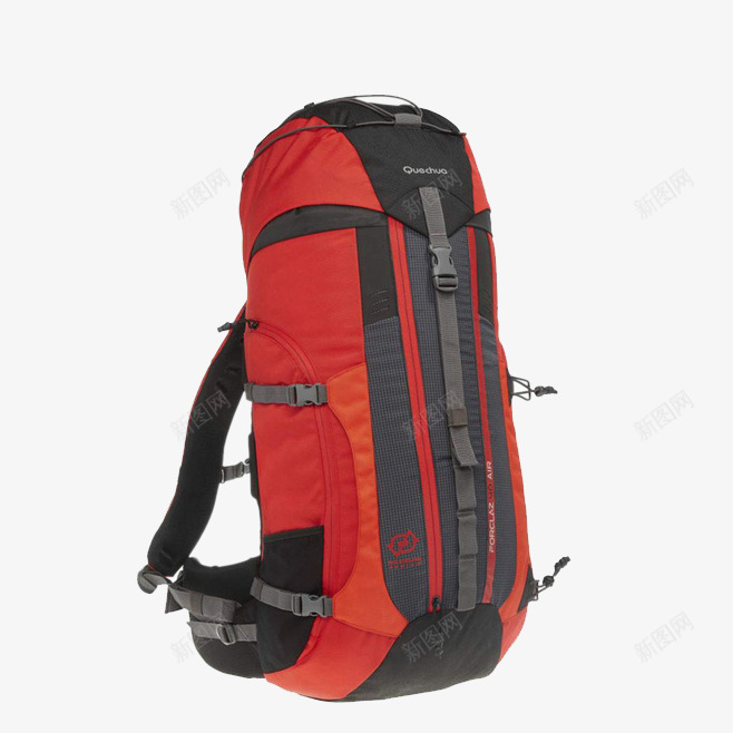 户外登山包psd免抠素材_新图网 https://ixintu.com 产品实物 双肩背包 登山包 红色 背包