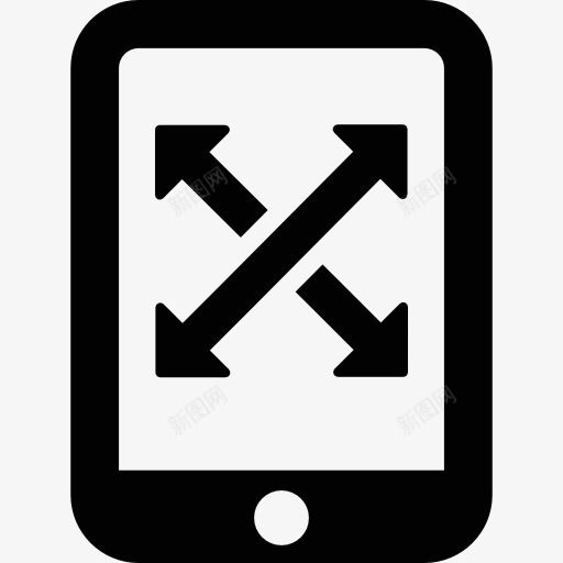全屏幕的平板图标png_新图网 https://ixintu.com iPad 多媒体选项 箭技术 视频播放器 触摸屏