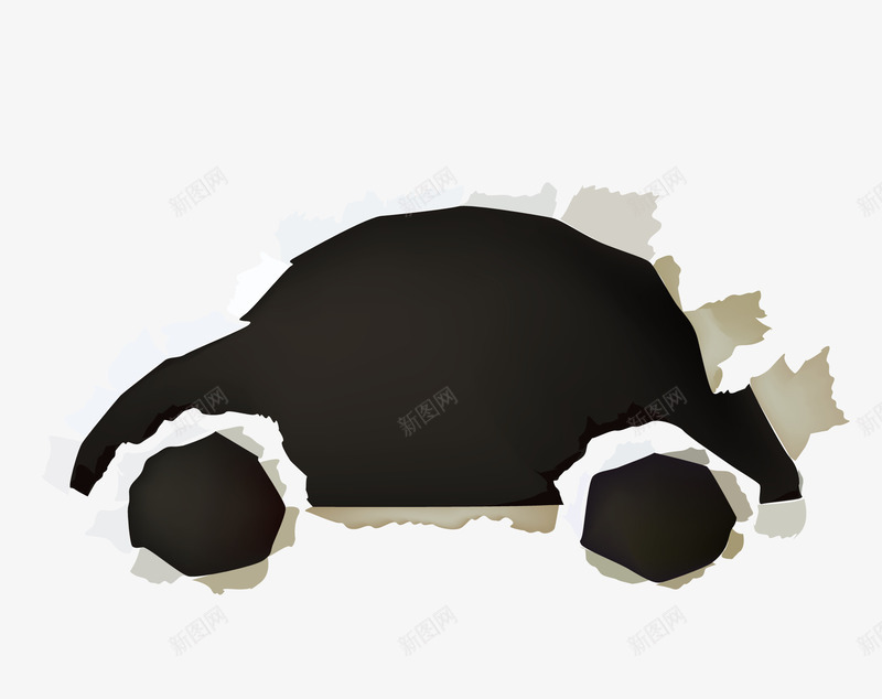 手撕小汽车形状png免抠素材_新图网 https://ixintu.com 小汽车 小车形状 手撕效果 手撕汽车 矢量素材