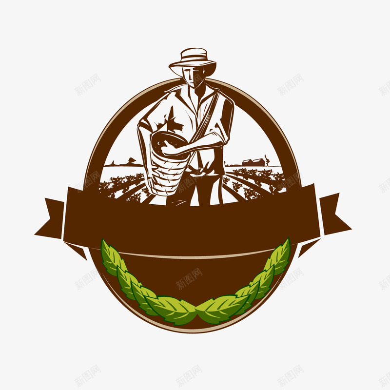 农民伯伯农场标签png免抠素材_新图网 https://ixintu.com 农场标签 农民伯伯 卡通标签 背景装饰