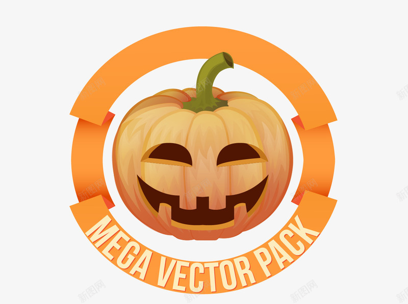 万圣节元素png免抠素材_新图网 https://ixintu.com HALLOWEEN西方鬼节南瓜城堡设计元素 万圣节HAPPY