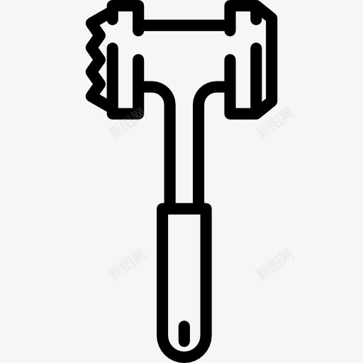 嫩肉图标png_新图网 https://ixintu.com 厨师 厨房 工具 烹饪 锤