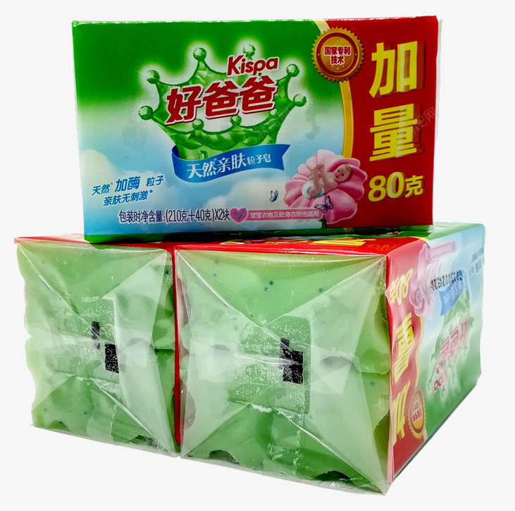 正品好爸爸天然亲肤洗衣皂png免抠素材_新图网 https://ixintu.com 天然亲肤 好爸爸 正品 洗衣皂 粒子皂 绿色 肥皂