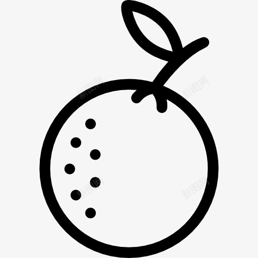 橙叶图标png_新图网 https://ixintu.com 健康的食品 天然 柑橘类水果 维生素 食品