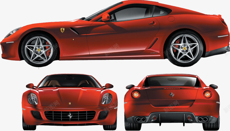 红色法拉利png免抠素材_新图网 https://ixintu.com Ferrari 产品实物 小车 赛车 跑车