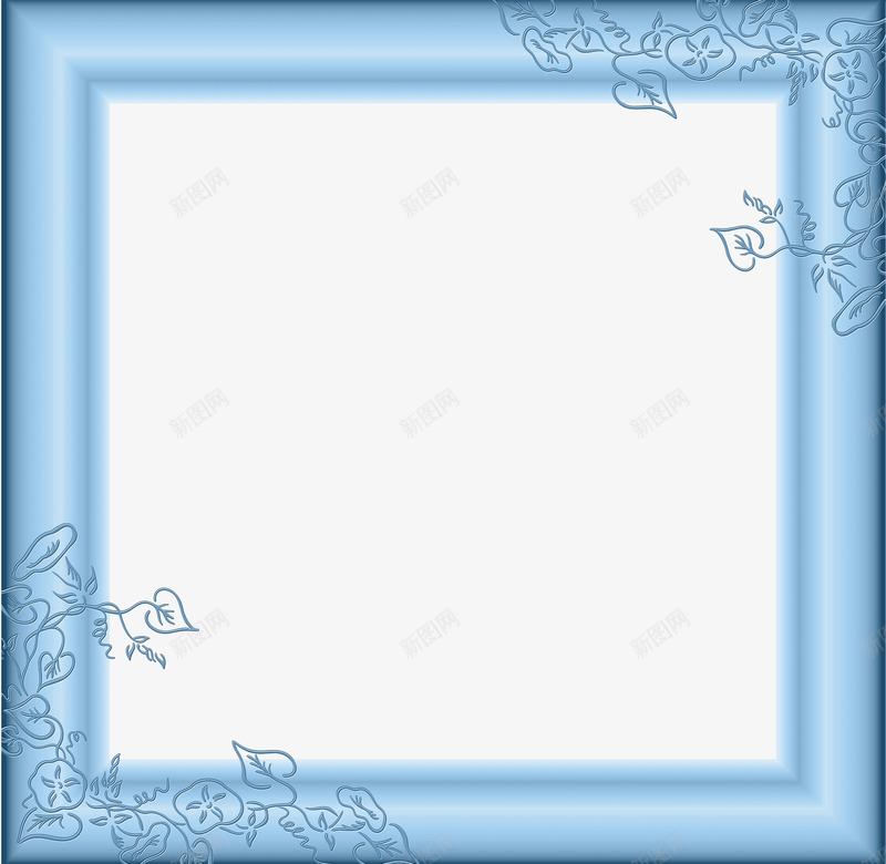 蓝框png免抠素材_新图网 https://ixintu.com PGN 免扣 框架 素材 蓝色
