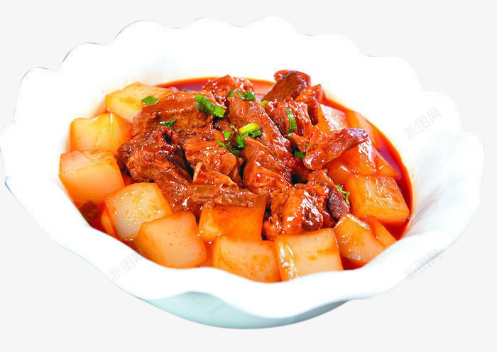 米凉粉烧牛腩png免抠素材_新图网 https://ixintu.com 中华美食 产品实物 家常菜 特色菜 米凉粉烧牛腩 菜肴
