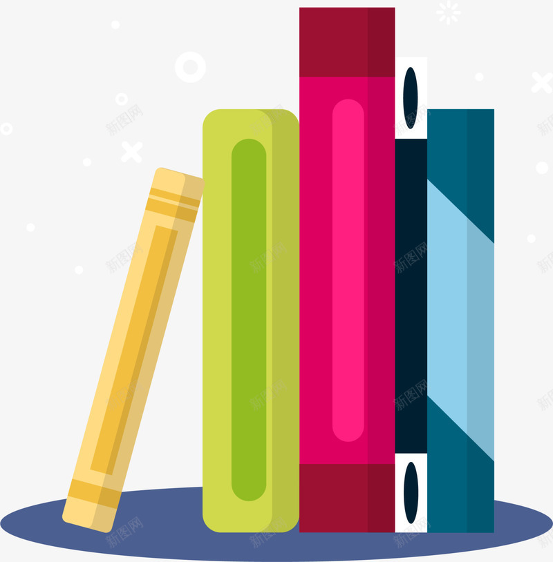 开学季学习用品多彩书本png免抠素材_新图网 https://ixintu.com 一排书本 各式书本 多彩书本 学习用品 开学季 教育