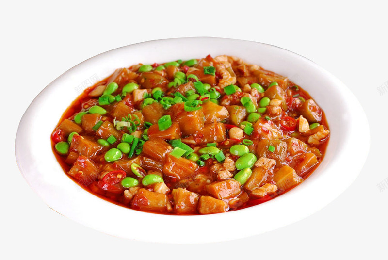 美食风味茄丁png免抠素材_新图网 https://ixintu.com 特色 茄子 风味茄丁图片 麻辣