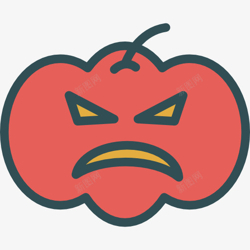 南瓜图标png_新图网 https://ixintu.com 万圣节 典型的 南瓜头 可怕的 脸