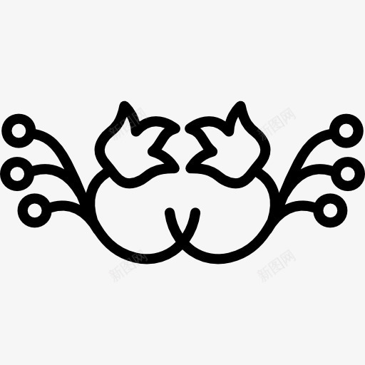 花钟形轮廓与花芽图标png_新图网 https://ixintu.com 自然 花 花的铃铛 花蕾 铃铛花的轮廓