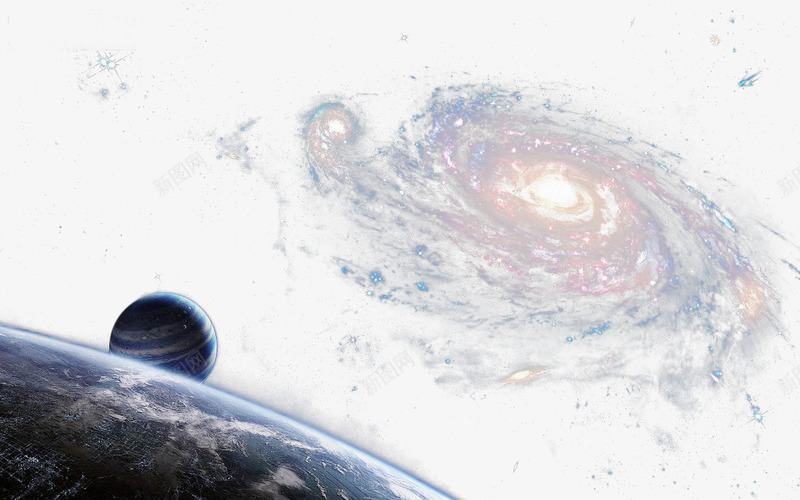 太空螺旋星系png免抠素材_新图网 https://ixintu.com 彩色 星系 星际云 漩涡 螺旋星系 行星 银河星系 银河系
