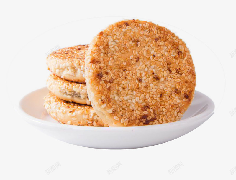 四个美味的芝麻饼png免抠素材_新图网 https://ixintu.com 中国特色小吃 四个饼 小吃 美味的芝麻饼 美味饼 芝麻饼 麻饼