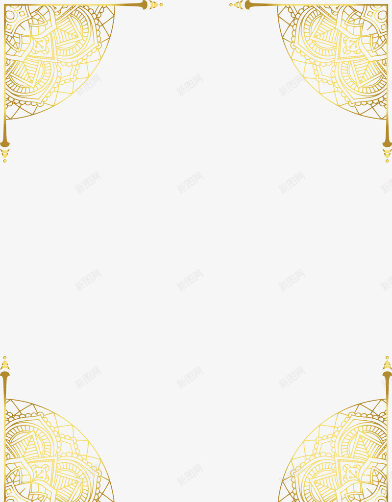 金色复古边框png免抠素材_新图网 https://ixintu.com 信件边框 复古 欧式边框 花纹边框 金色